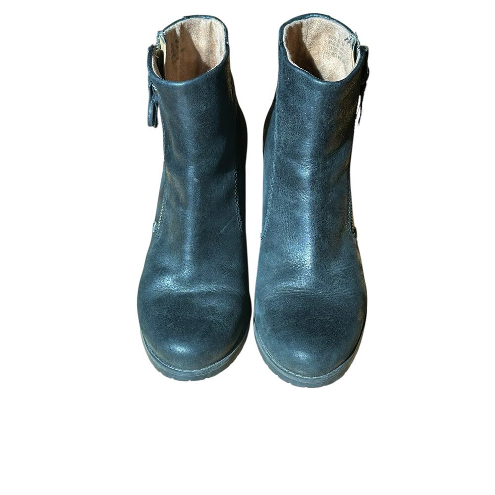 Clarks Indigo Leather Ankle Boots Black ComfortChic WesternTrend Size 8